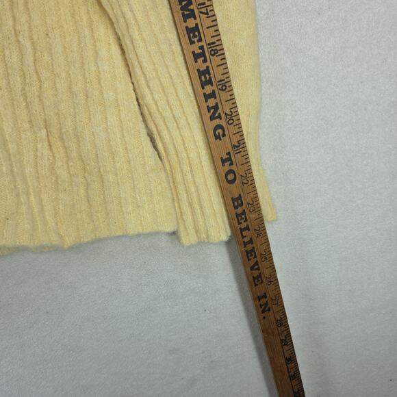 Lane Bryant Pullover Sweater Womens Yellow 22/24 Wool Cable Knit Hooded Cold - Picture 5 of 14